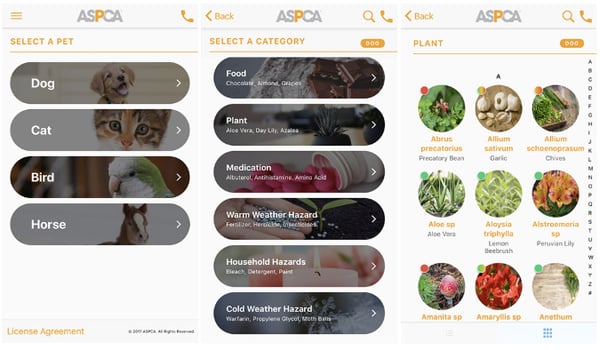 ASPCA Animal Poison Control Mobile App